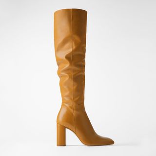 Zara + Tall Boots in Honey