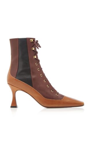Manu Atelier + Duck Color-Block Leather Ankle Boots