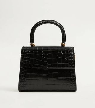 Mango + Croc-effect bag