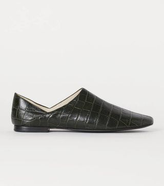 H&M + Leather slip-on shoes