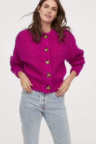 H&M + Chunky Knit Wool Cardigan