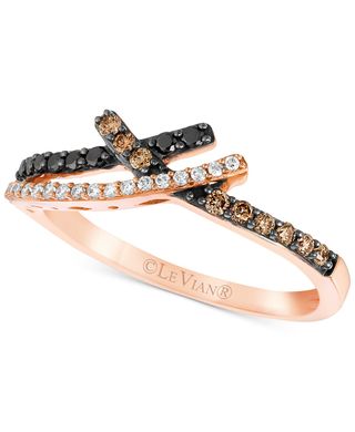 Le Vian + Exotics Diamond Crossover Statement Ring in 14k Rose Gold