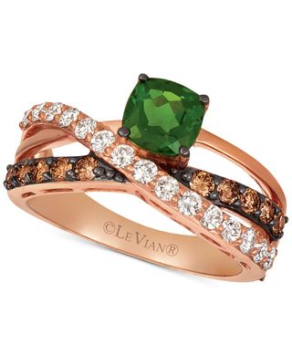 Le Vian + Pistachio Diopside & Diamond Ring in 14k Rose gold