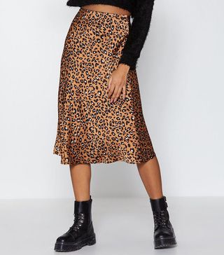 Nast Gal + Come Down Leopard on 'Em Midi Skirt