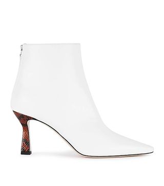 Wandler + Lina 80 White Leather Boots