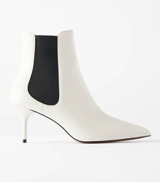 Zara + Stretch Mid-Heel Ankle Boots