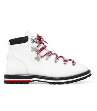 Moncler + Blanche Shearling-Lined Leather Ankle Boots