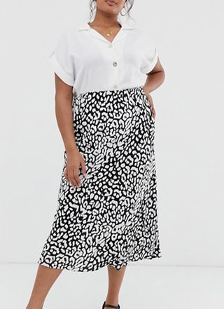 ASOS + Mono Leopard Print Maxi Skirt