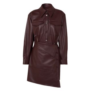 Low Classic + Asymmetric Faux Leather Dress