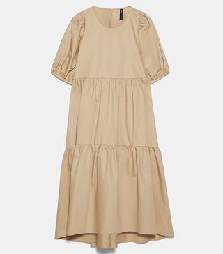 Zara + Asymmetric Poplin Dress