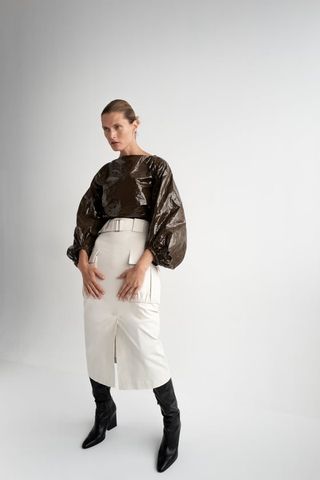 Zara + Limited Edition Cargo Skirt
