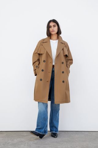 Zara + Buttoned Trench Coat