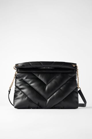 Zara + Quilted Maxi Crossbody Bag