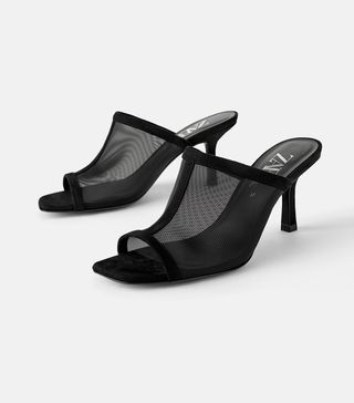 Zara + Heeled Mesh Mules