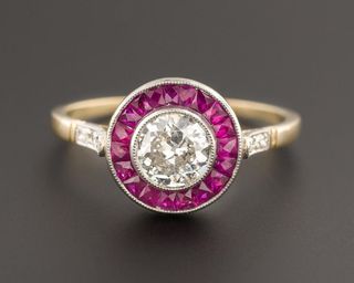 Vintage + Ruby & Diamond Ring Circa 1925-1935