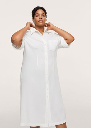 Mango + Shirt Textured Dress