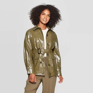 Who What Wear x Target + Patent Cargo Jacket