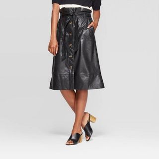 Who What Wear x Target + A Line Paperbag Midi Skirt