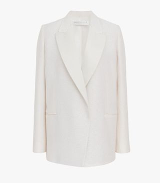 Victoria Beckham + Satin Lapel Tuxedo Jacket