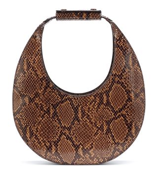 Staud + Moon Snake-Effect Leather Tote