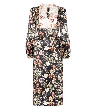 By Timo + Contrasting-Bib Floral Dress