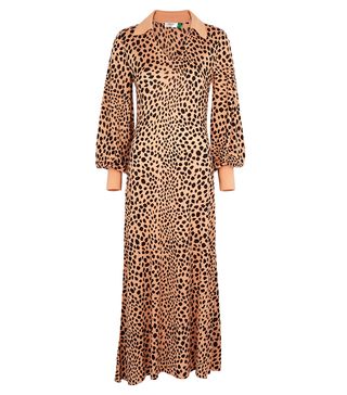 Rixo + Leopard Print Jersey Maxi Dress