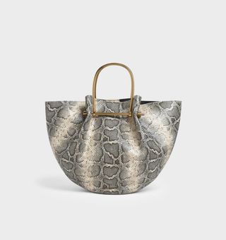 Charles 
Keith + Snake Print Petal Fold Tote Bag