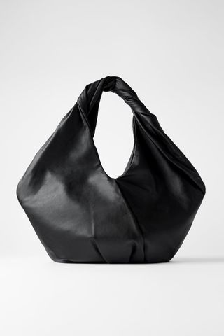 Zara + Oval Leather Shopper