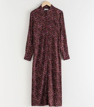 & Other Stories + Micro Floral Midi Shirtdress
