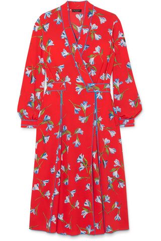 Rag & Bone + Hugo Floral-Print Crepe de Chine Wrap Dress