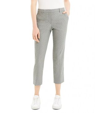 Theory + Checked Cropped Pants