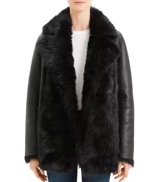 Theory + Toscana Reversible Shearling and Leather Coat