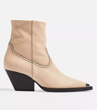 Topshop + Mario leather Western boots