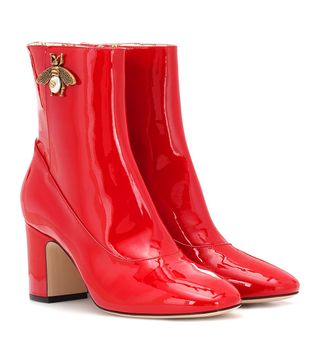 Gucci + Patent Leather Ankle Boots