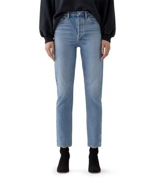 Agolde + Remy High-Rise Straight Organic-Cotton Stretch Jean