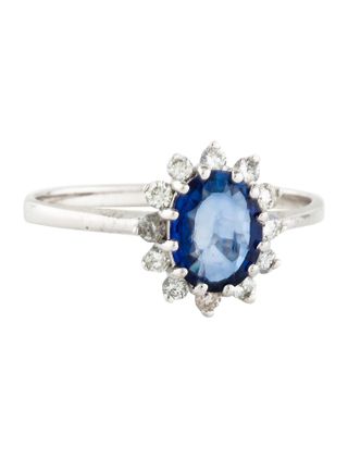 Diamond + 14K Sapphire & Diamond Ring