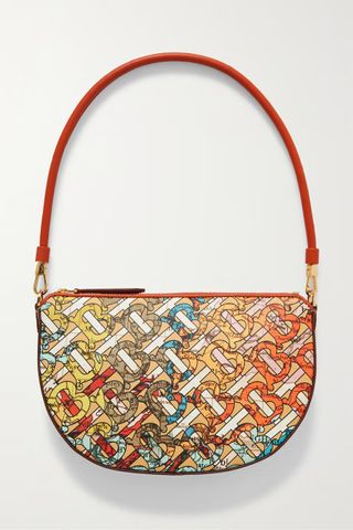 Burberry + Olympia Printed Leather Shoulder Bag