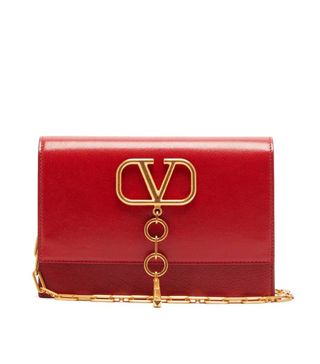 Valentino + V-Case Leather Cross-Body Bag