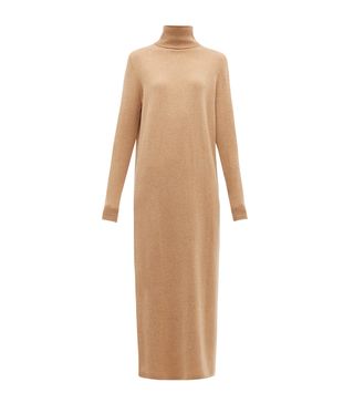 Allude + Roll-Neck Cashmere Sweater Dress