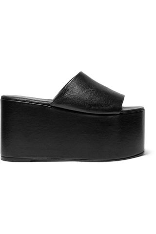 Simon Miller + Blackout Textured-Leather Platform Sandals