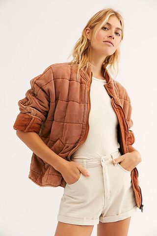 Free People + Dolman Quilted Knit Jacket