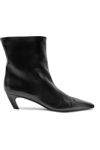 Khaite + Leather Ankle Boots