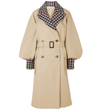 JW Anderson + Belted Checked Tench Coat
