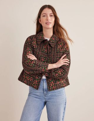 Boden + Quilted Printed Floral Jacket