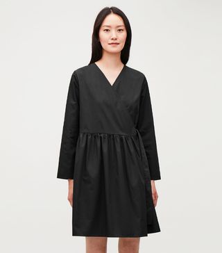 COS + Pleated Fold-Over Dress