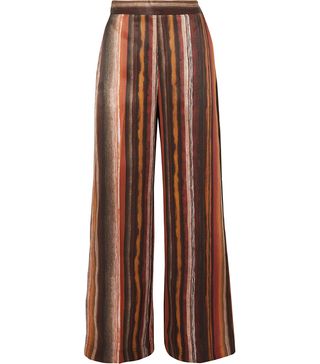 BITE Studios + Striped Organic Silk Wide-Leg Pants