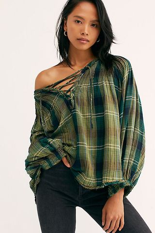 Free People + Cloudbreaker Plaid Tunic