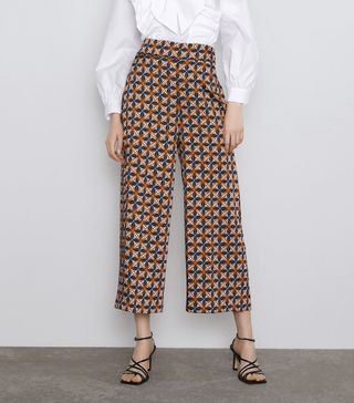 Zara + Geometric Print Pants
