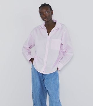 Zara + Poplin Shirt With Pocket