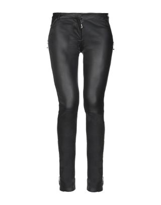 Philipp Plein + Leather Pants With Side-Zip